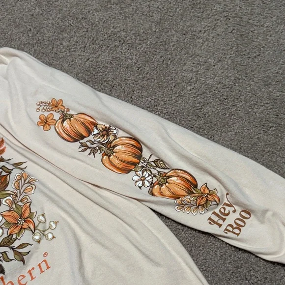 Simply Southern Hey Boo Long Sleeve Tee, XL - Picture 2 of 4